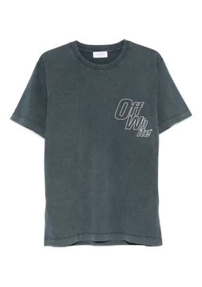 Off-White outline-arrow logo-print T-shirt - Blue