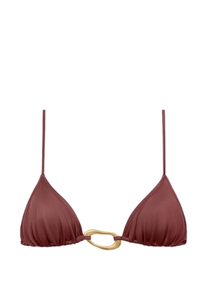 TROPIC OF C Equator ring-detail bikini top - Brown