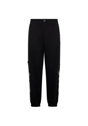 Philipp Plein embroidery-patches track pants - Black