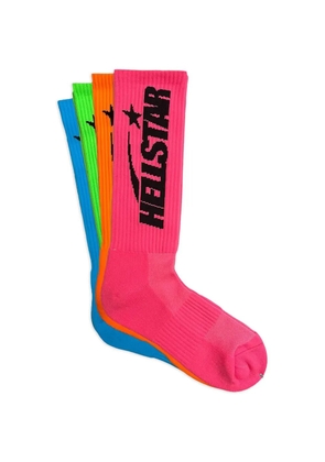 HELLSTAR logo socks (set of four) - Pink