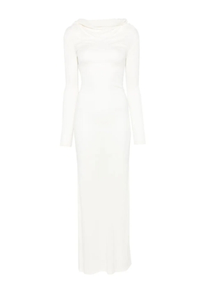 Aya Muse fine-knit maxi dress - White