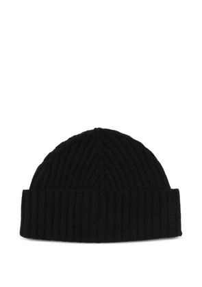 Gant chuncky ribbed beanie hat - Black