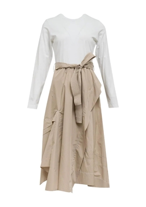 3.1 Phillip Lim tie-waist panelled midi dress - Neutrals