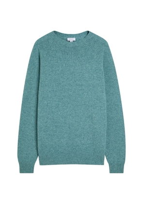 Sunspel Melangé wool jumper - Green