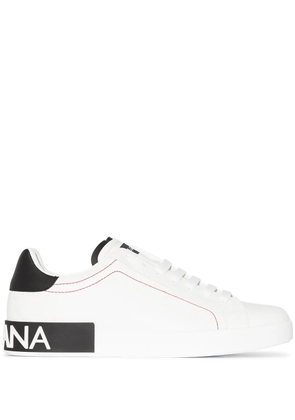 Dolce & Gabbana Portofino leather sneakers - White
