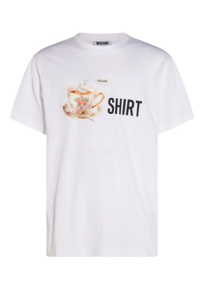 Moschino teacup-print T-shirt - White