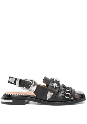 Toga Pulla embellished leather sandals - Black