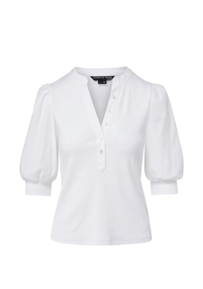 Veronica Beard Coralee balloon-sleeve V-neck top - White