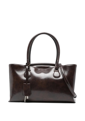 Osoi top handle tote bag - Brown