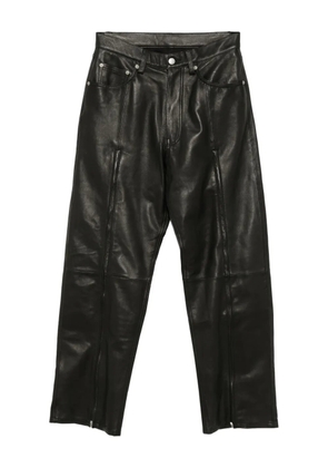 Yoke leather trousers - Black