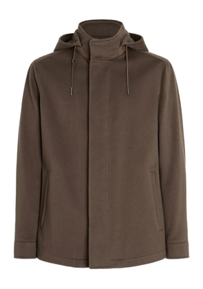 Zegna Oasi cashmere hooded jacket - Brown