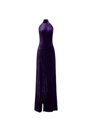 Ralph Lauren Collection halter-neck velvet maxi dress - Purple