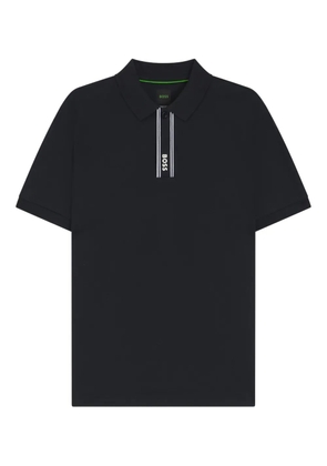 BOSS front-detail polo shirt - Blue