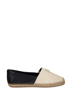 Tommy Hilfiger logo-detail leather espadrilles - Neutrals