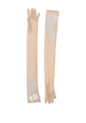 Giuseppe Di Morabito long tulle gloves - Neutrals