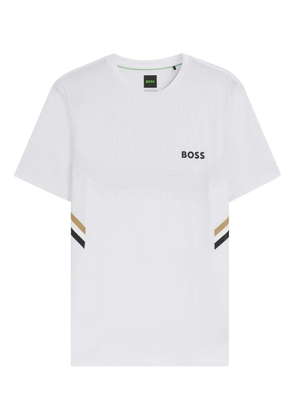 BOSS stripe-embellished T-shirt - White