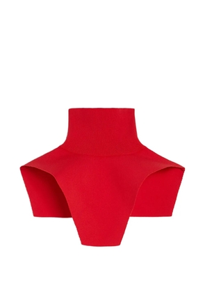 Jil Sander ribbed high-neck neck warmer - Red