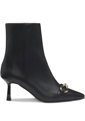 HUGO knot-detail pointed-toe ankle boots - Black
