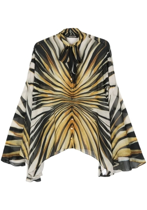 Roberto Cavalli abstract-print shirt - Black