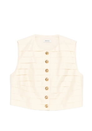 SANDRO Kinsley button waistcoat - Neutrals
