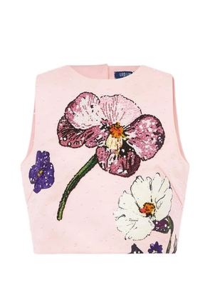 Leo Lin Iris embellished top - Pink