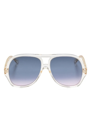 Chloé Eyewear pilot-frame sunglasses - Neutrals