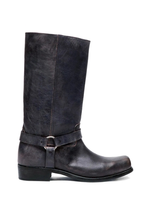 Golden Goose square-toe biker boots - Black