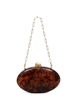 Cult Gaia Eviana tortoiseshell-pattern clutch bag - Brown