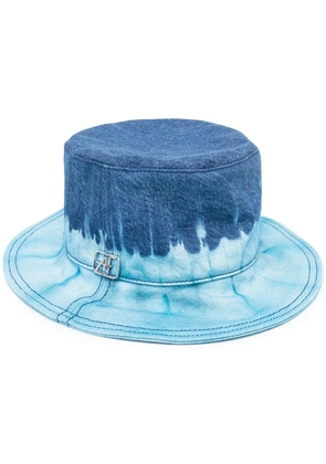 Alberta Ferretti tie- dye print hat - Blue