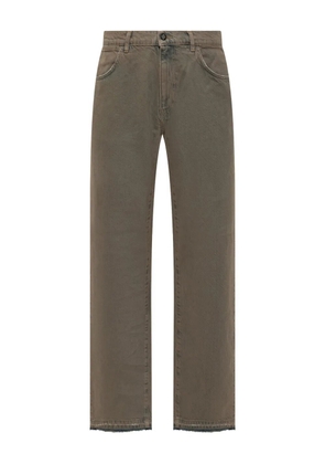 AMISH frayed-hem cotton jeans - Blue