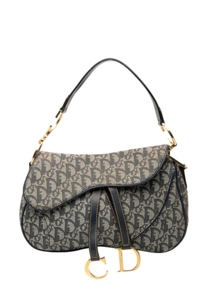 Christian Dior Pre-Owned 2000 Diorissimo Canvas Double Saddle Bag shoulder bag - Blue