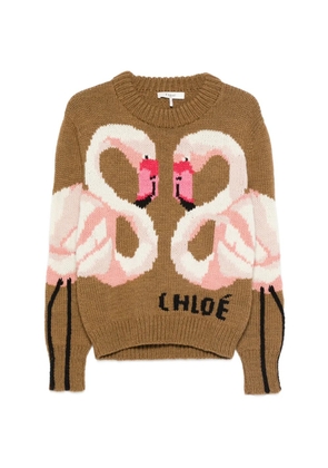 Chloé intarsia-knit sweater - Brown