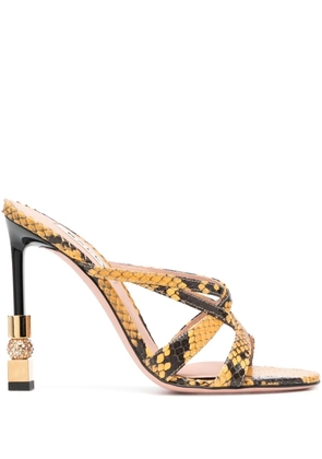 Bally 110mm snakeskin-print sandals - Yellow