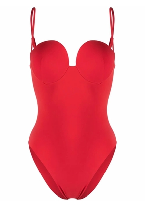 Magda Butrym Retro bustier swimsuit - Red