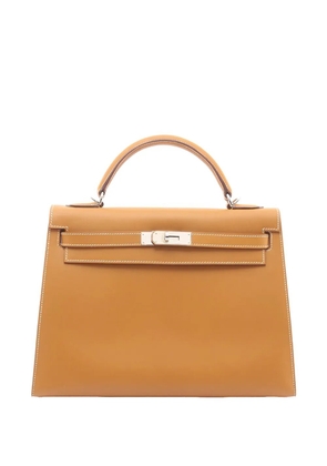 Hermès Pre-Owned 2005 HERMES Kelly 32 Chamonix leather leather Chamonix leather Brown Natural Used Women handbag