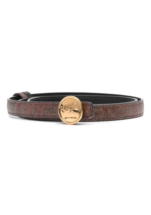 ETRO Pegaso-buckle reversible belt - Brown