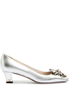 Valentino Garavani 45mm Preshoes embellished pumps - Silver