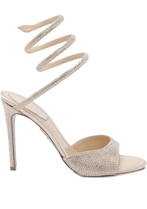 René Caovilla 105mm crystal-embellished sandals - Metallic