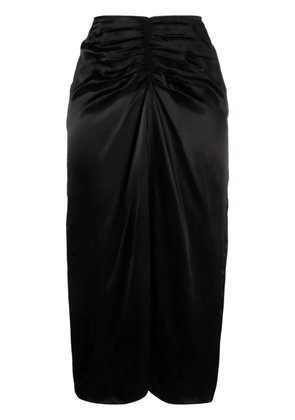 Lanvin gathered-waist midi skirt - Black