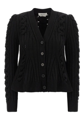 Alexander McQueen braided-knit cardigan - Black