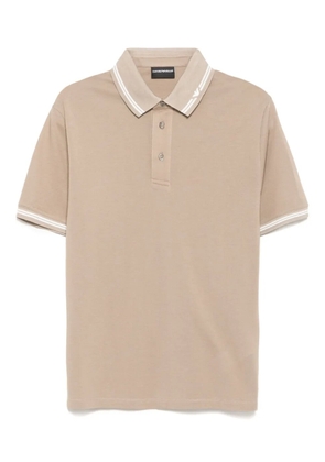 Emporio Armani piqué polo shirt - Brown