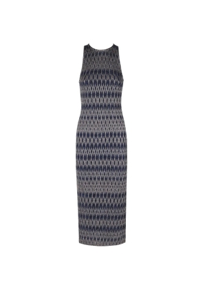Missoni zigzag-pattern midi dress - Blue