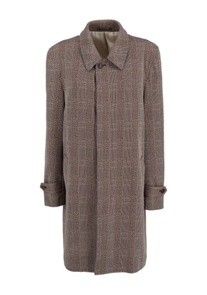 Comme Des Garçons Pre-Owned checked coat - Brown