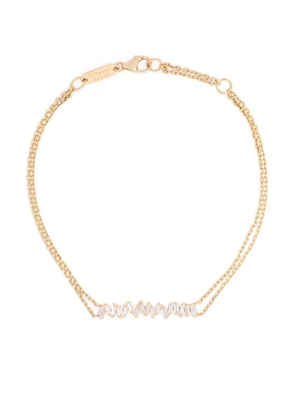 Suzanne Kalan 18kt yellow gold diamond bar bracelet