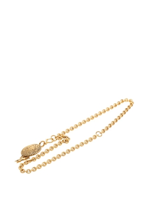 CHANEL Pre-Owned 20th Century Gold Plated Knight Horse Pendant Necklace costume necklace