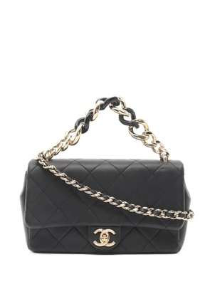CHANEL Pre-Owned 2019 diamond-quilting chain-strap tote bag - Black