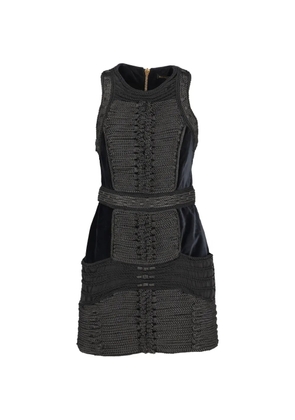 Balmain Pre-Owned x H&M rope-embellishments mini dress - Black