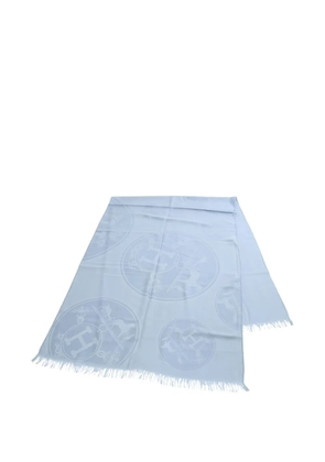 Hermès Pre-Owned 2000s logo-jacquard scarf - Blue
