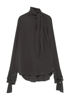 Ermanno Scervino tie-neck silk top - Green