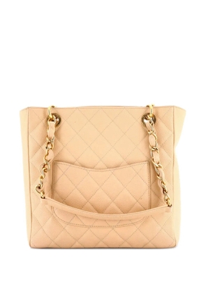 CHANEL Pre-Owned Petite Shopping Quilted Caviar tote bag - Neutrals
